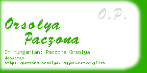 orsolya paczona business card